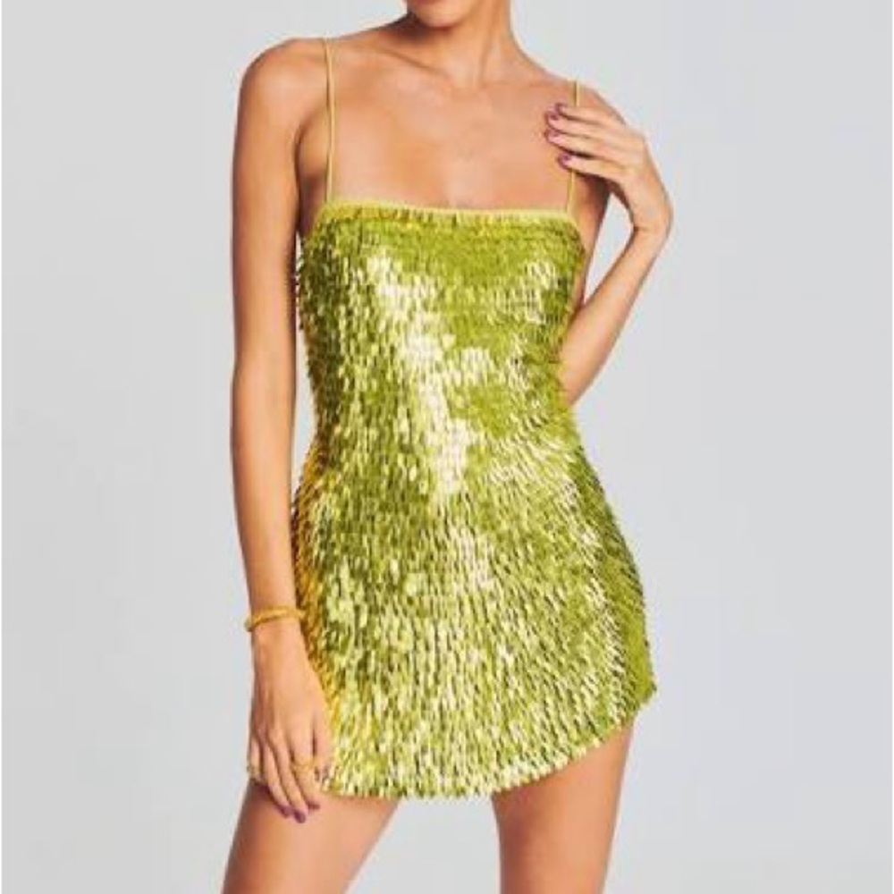Green Gold Retrofete Dress